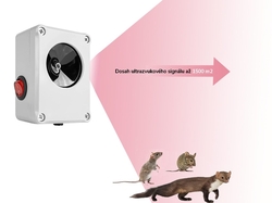 Wodoodporny ultradźwiękowy odstraszacz kun, myszy i szczurów DRAGON ULTRASONIC E150