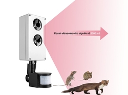 Wodoodporny ultradźwiękowy odstraszacz kun, myszy i szczurów DRAGON ULTRASONIC E250