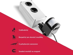 Wodoodporny ultradźwiękowy odstraszacz kun, myszy i szczurów DRAGON ULTRASONIC E250